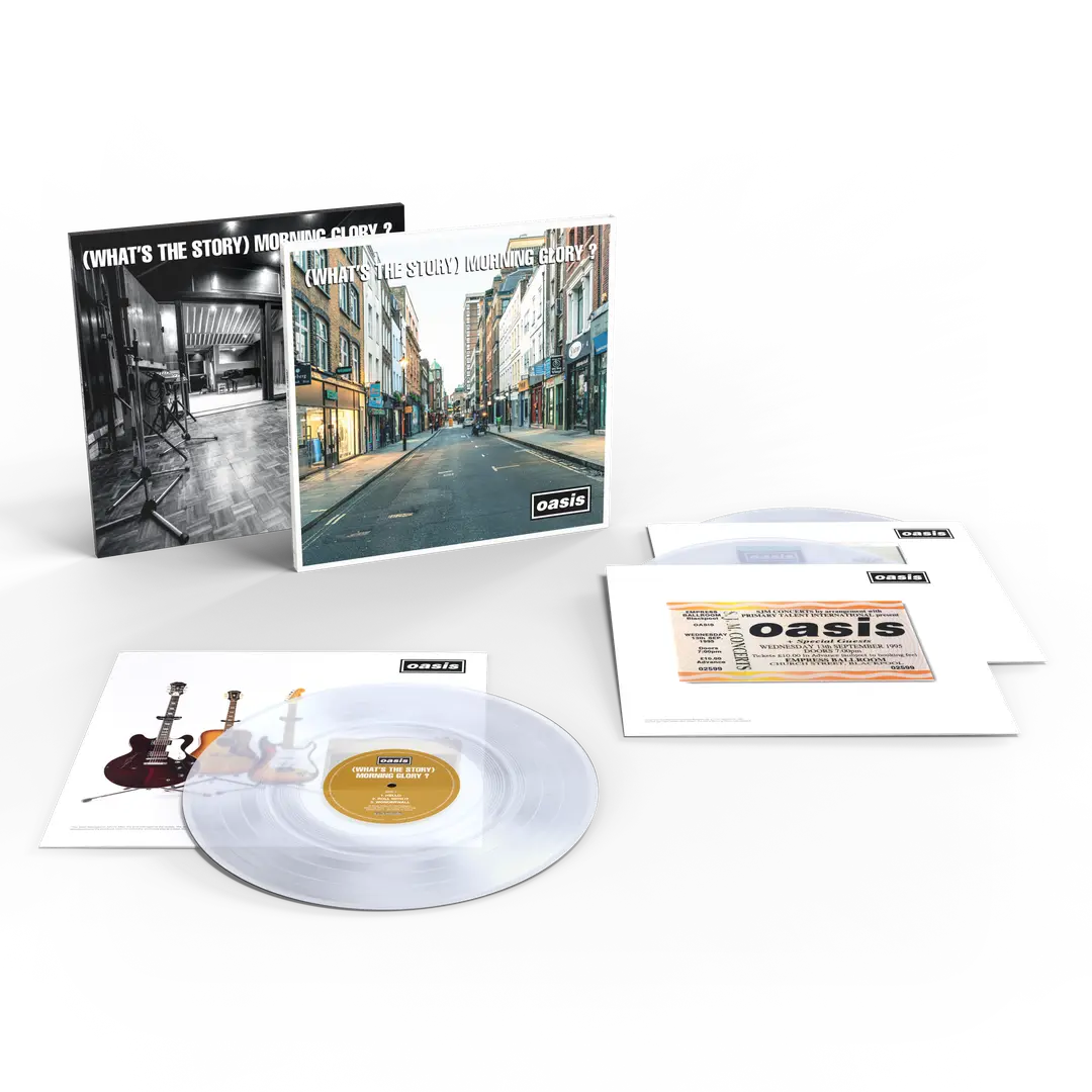 Oasis - Wonderwall vinyl, album covers and inserts layed out
